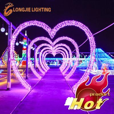 China Spring festival steel decoration light rebar+paint+string chinese new year pattern street pole light for sale