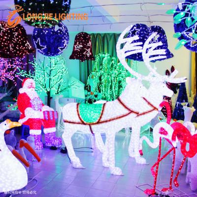 China Environmental ABS L: 6M Christmas light with Santa and reindeer and lovely creative Christmas gift for sale