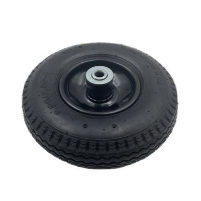 China 8 Inch 8x2.50-4 Pneumatic Pneumatic Inflatable Rubber Caster Wheel For Tool Trolley HandTruck for sale