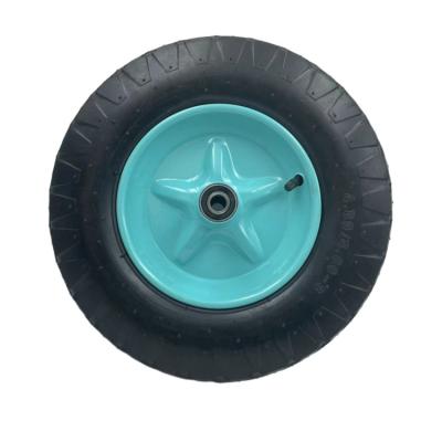 China 16 Inch 16x4.00-8 Pneumatic Rubber Tire Pneumatic Inflatable Wheel For Wheelbarrow And Tool Cart for sale