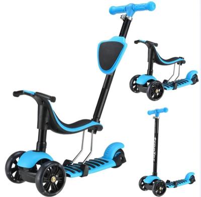 China 2018 quality safe and stable fashion design factory supply linghting 3 wheels toddler scooter for sale