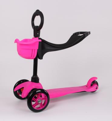 China Safe And Stable Quality 3 In 1 Scooter Front Baskets Folding Kid Scooter For Kids With Seat for sale