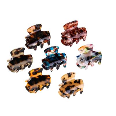 China Mini Acrylic Resin Acetate Hair acessory hair claw small thin cute tortoise claw sling hair jaw clip for women accessories hair clip claw for sale