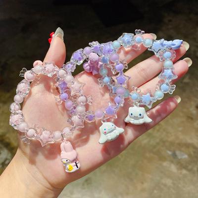 China CLASSIC Wholesale Acrylic Cute Puppy Bangle Bracelets For Resin Crystal Beads Sweet Girls Bracelets for sale