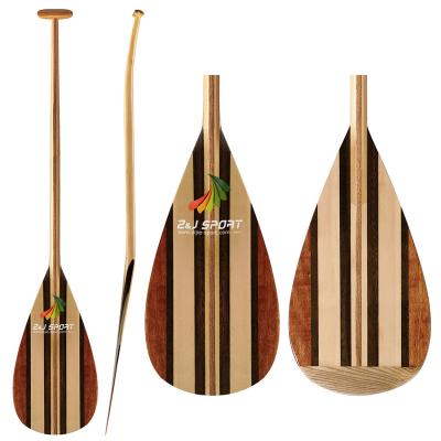 China 0.9mm Full PVC ZJ Sport Outrigger Canoe Wooden Paddle With Bent Shaft 100% Handcrafted For High Performance And High Quality for sale