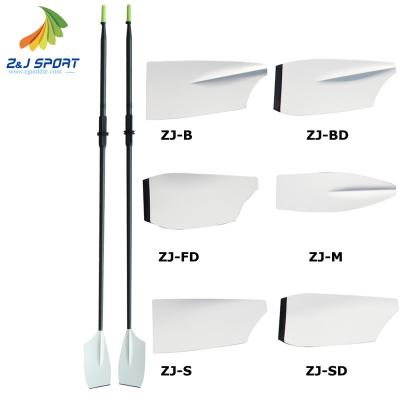 China 2021 ZJ Sport Carbon Shaft Fiberglass Rowing Boat Oars For Sale for sale