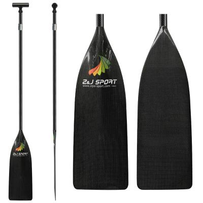 China ZJ SPORT unisex full carbon fiber adjustable flatwater canoe/kanu paddle in the perfect balance of lightness and strength for canoeing for sale