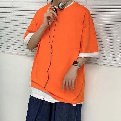 China Custom Made T Shirt Anti Shrink Over The Shoulder Casual Loose Oversize Top Cotton Drop Shoulder T Shirts For Men for sale