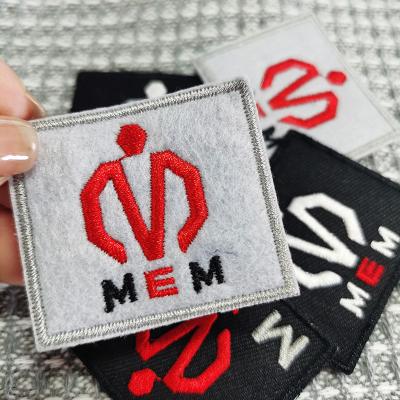 China Viable Wholesale Iron On Patches For Clothing Custom Embroidered Patch With Your Logo Square Embroidery Patches Badge for sale