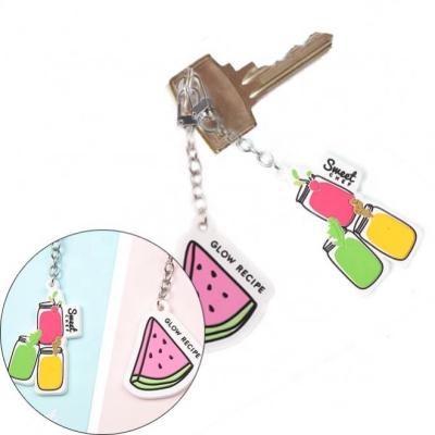 China Viable Wholesale Custom Soft Cartoon Logo PVC Rubber Key Chain Promotional For Gift for sale