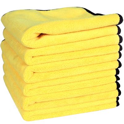 China Universal Car Microfiber Plush Towels 800gsm 12x16inches for sale