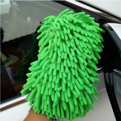 China China Microfiber Factory Car Wash Glove Sponge Microfiber Chenille Cleaning Coral Glove for sale