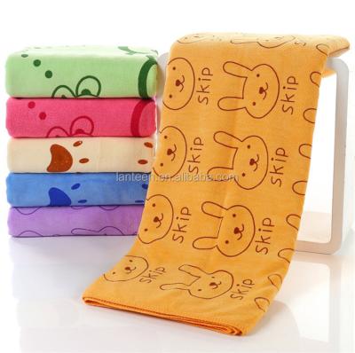 China Compressed Micro Fiber Terry Towel Bath Set 70*140cm 400gsm Cartoon Design for sale