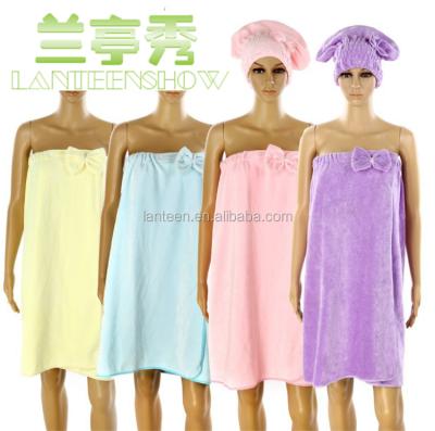 China Factory supply microfiber body warp compressed towel for spa, swimming pool, home use for sale