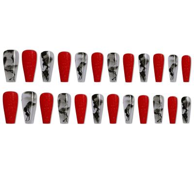 China Meaterial Wholesale Artificial Finger Nail Tips Eco-friendly Full Cover Fake Press On Nail Tips False Press On Nail Tips for sale