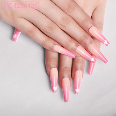 China Meaterial Artificial Fingernail Tips Full Cover Eco-friendly False Nail Tips Press On False Nail Tips French Nail Tips for sale