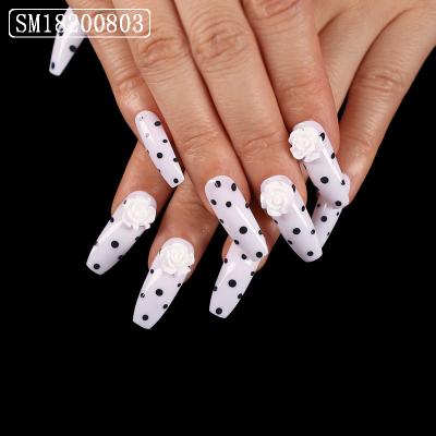 China Meaterial Eco - Friendly French Nail Tips Artificial Finger Nails Press On Nail Tips for sale