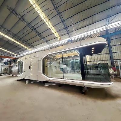 China Modern Space Support Customization Airship Pod Capsule House Full Equipped Commercial Prefab Homes for sale