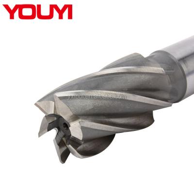 China DIN845 hss HIGH SPEED STEEL end mills with 6flutes high speed steel mill cutter for sale