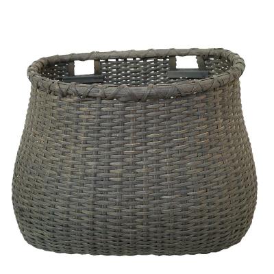 China Removeable .fashion durable vintage rectangle shape hand - woven wicker bike basket baskets bike backpacks for sale