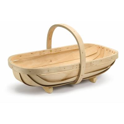 China Europe boat shape wood chipping basket use for storage fruit/food/vegatable for sale