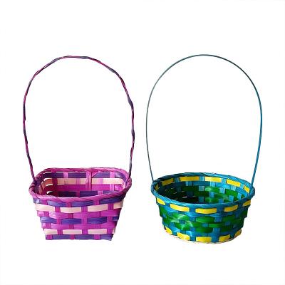 China 2021 LUXURY Hot Sale Storage Chinese Cheapest Gift With Handle Bamboo Easter Basket for sale