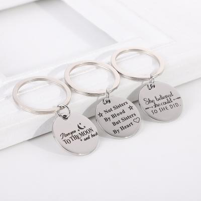 China Durable New Style Handmade Engraved Metal Key Chain Stainless Steel Custom Keychains for sale