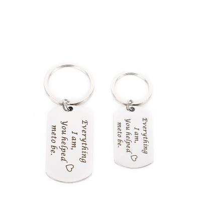 China Cheap Durable Custom Metal Stainless Steel Key Chain Stainless Steel Gift Thanksgiving Label Key Chain for sale