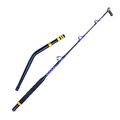 China 2022 Wholesale Cheap Glass Boat Fishing Pole Strong Deep Sea Bent Butt Tuna Big Game Rod For Saltwater Swivel Tip Fishing Rod for sale