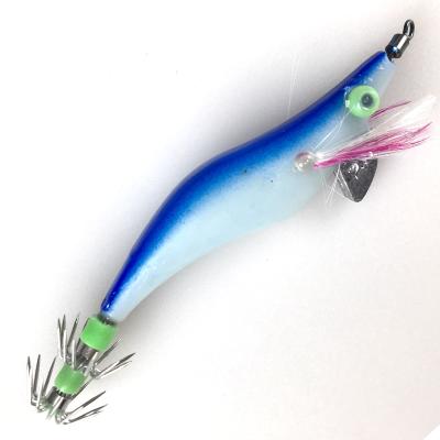 China Outdoor Fishing Activity Cavity Hard Wooden 12g Shrimp 110mm Large Bait Eyes Shrimp Eye Bait Hook Stainless Steel Squid Squid Hooks for sale