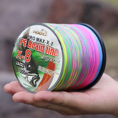 China High Quality 1000M Strand High Strength PE 12X Resistance Abrasion Multifilament Line Braided Fishing Line 8braided PE Fishing Line for sale