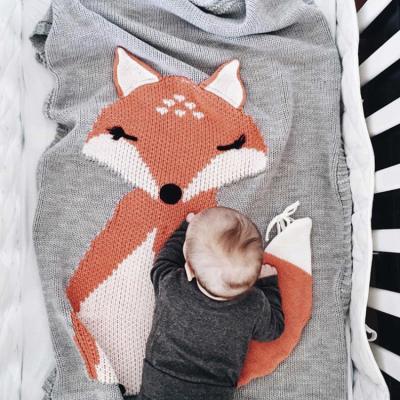 China PORTABLE Warm Fox Blanket Style Multifunctional Baby Blanket All Season Kids Knitted Blanket for sale