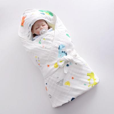 China PORTABLE High Quality Cotton Six Layers Baby Newborn Comforter Wrap Sleeping Bag Baby Blanket for sale