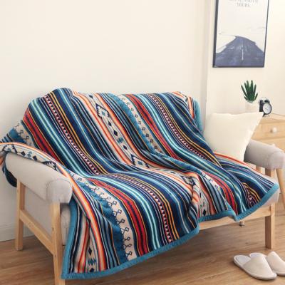 China Hot-selling PORTABLE Polyester Flannel Fleece Blanket Air Conditioning Office Nap Blanket for sale