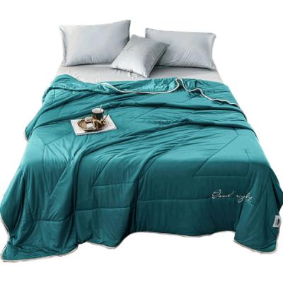 China 2020 New Tencel PORTABLE Style Washed Comforter Spring Autumn Thin Embroidered Air Conditioning Blanket For Summer for sale