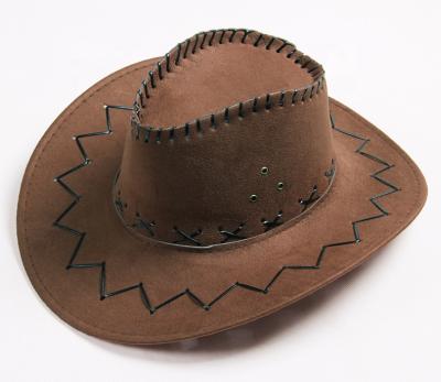 China Wholesale Adult Cheap Outdoor Suede Cowboy Hat Promotional Cowboy Hat Man Woman Windproof for sale