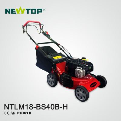 China 2-Stroke 4 HP 18 Inch Gas Hand Push Lawn Mower With B&S500E Engine for sale