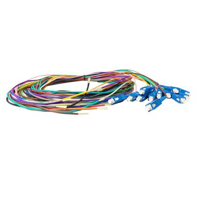 China Best FTTH/FTTX Quality 0.9mm OM3 1.5m LC/UPC Multimode Pigtail FTTX for sale