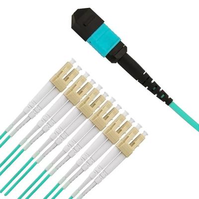 China FTTH LC APC MPO patch cord mpo fiber optic cable om4 for sale