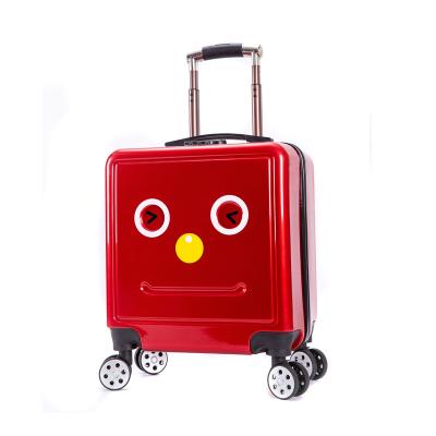 China Custom Backpack Factory Custom Trolley Case With Universal Travel Bag Cute Robot Cartoon Wheel Kids Pull Bag 3D Boarding Box Eggshell Bags rod for sale