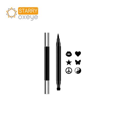 China Double ended triangle winged eyeliner stamp tattoo eyeliner wing waterproof popular popular makeup beauty for sale