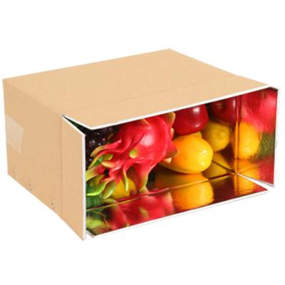 China Recyclable Custom Packing Box Frozen Food Shipping Boxes Insulation Cardboard For Fresh Food for sale