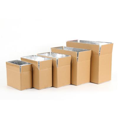 China Recyclable Custom Thermal Insulation Shipping Cardboard Transport Boxes For Food Fruit Vegetable Delivery for sale