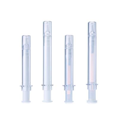 China Personal Care 10ml 20ml Manufacturing Cosmetic Empty Pump Syringe Bottle Airless Packaging With Your Own Brand for sale