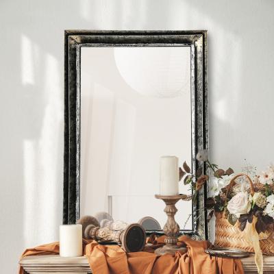 China Simple antique black industrial wholesale full length metal wall mirror for sale