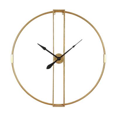 China Modern Classical Large Decorative Wall Clock, Modern Non-Ticking Silent Metal Wall Clock for sale