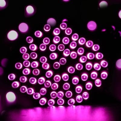 China Connectable 10m 20m 50m 100m Connectable Outdoor Decoration Curtain Pink Led String Lights Garden Christmas Decorative Lights for sale