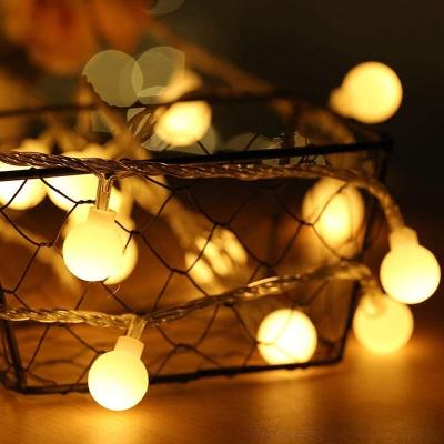 China HOT SALE LED Lights Decorative Lantern Lights String Glowing Globe 40 Ball With Outdoor For Christmas Halloween Party Wedding 6m/20ft Warm White for sale