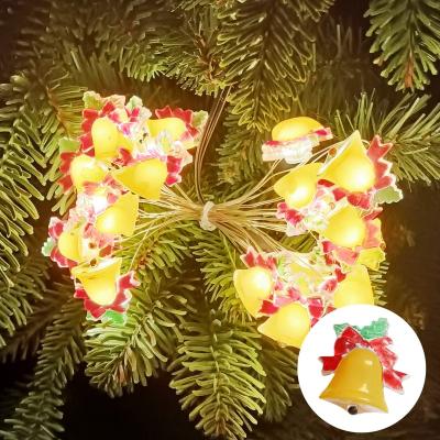 China Lights Garland Decor Warm White Lights USB Battery Operated Jingle Bell 3D LED String Lights for Christmas Thanksgiving for sale