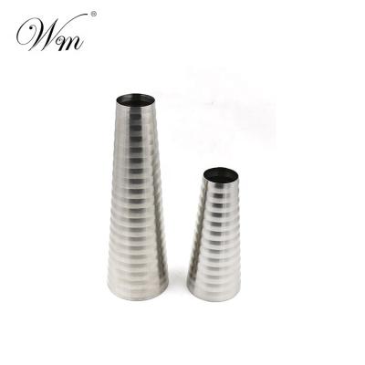 China Vase Stainless Steel Tabletop Tapered Flower Vase For Hotel Restaurant Dinner Table for sale